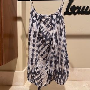 VELVET tank top Grey/White